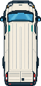 Van Blast's white player van